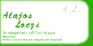 alajos loczi business card